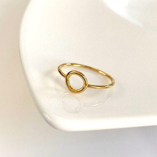 Gold Open Circle Ring